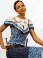 Летний костюм связанный крючком 27