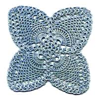 квадратный узор мотив крючком со схемой 22