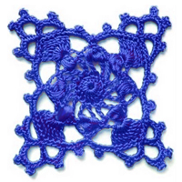 квадратный узор мотив крючком со схемой25