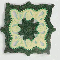 квадратный узор мотив крючком со схемой 29