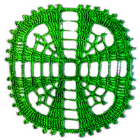 Квадратный мотив крючком 32