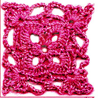 Квадратный мотив крючком 38