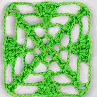 Квадратный мотив крючком 39