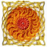 Квадратный мотив крючком 41