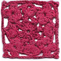 Квадратный мотив крючком 46