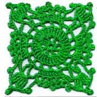 Квадратный мотив крючком 48