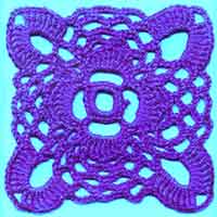 Квадратный мотив крючком 49