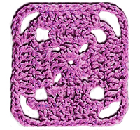 Квадратный мотив крючком 55