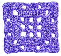 Квадратный мотив крючком 56