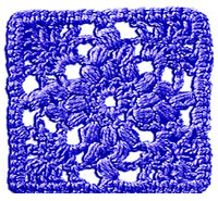 Квадратный мотив крючком 57