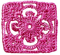 Квадратный мотив крючком 59