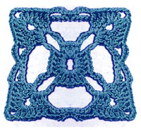 Квадратный мотив крючком 60