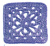 Квадратный мотив крючком 61