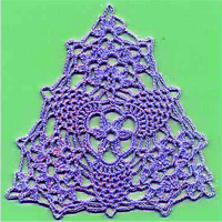 Ажурный мотив узор крючком со схемой 15