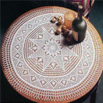 Круглая салфетка связанная крючком