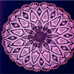 Салфетка круглая с гроздями винограда