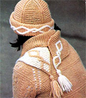 Шапка с узором и шарф