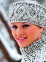 Шапочка спицами кубанка