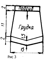 Выкройка грудки для детского комбинезона