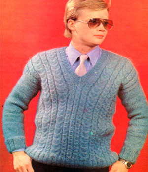 мужской полувер из мохера