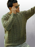 Мужской пуловер с узором