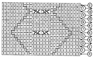 Схема вязания узора