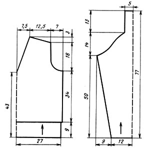 выкройка мужского полувера